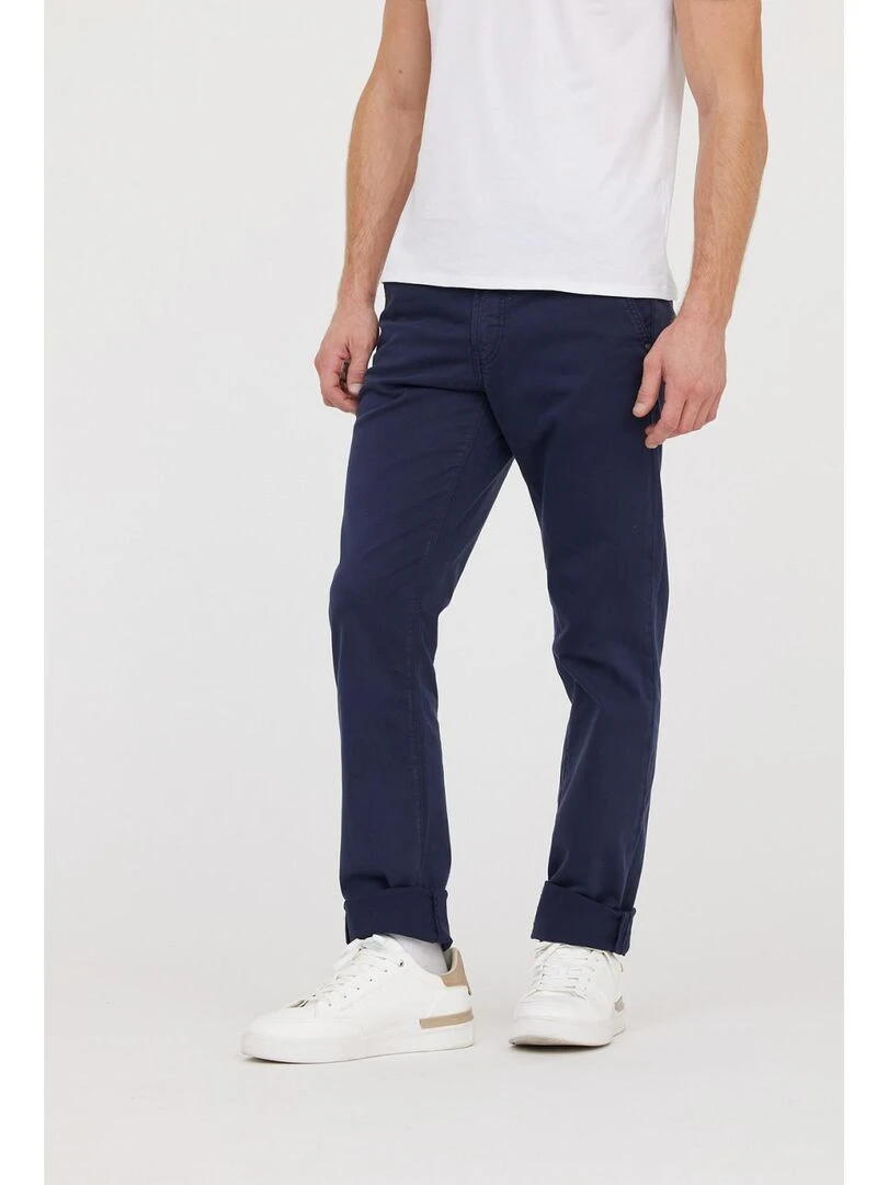 Lee Cooper   Pantalon coton chino straight GALANT   Bleu marine
