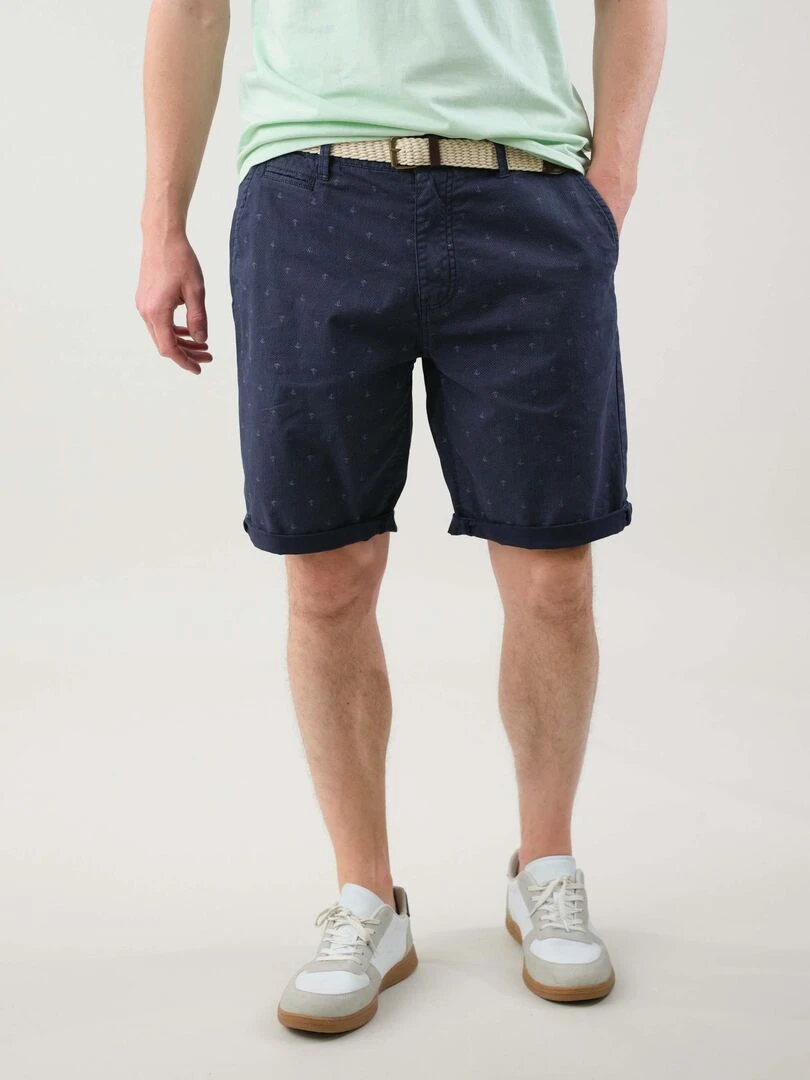 Bermuda en coton pour homme 'Deeluxe' Bleu marine
