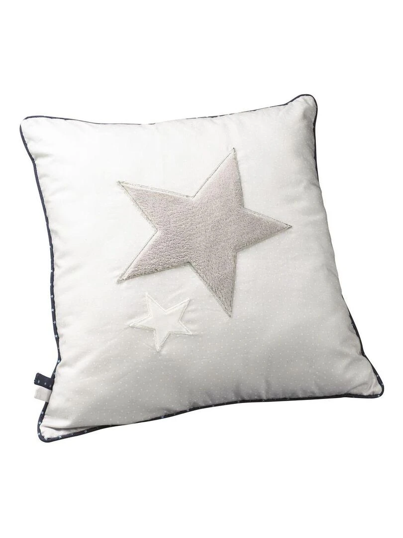 Coussin décoratif en coton blanc étoile SAUTHON Blanc