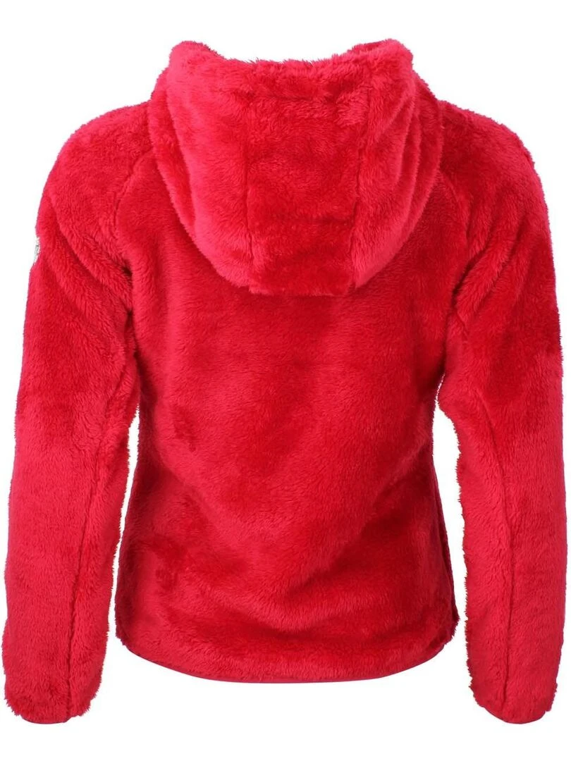 Blouson polaire à capuche femme ALANZO Rouge