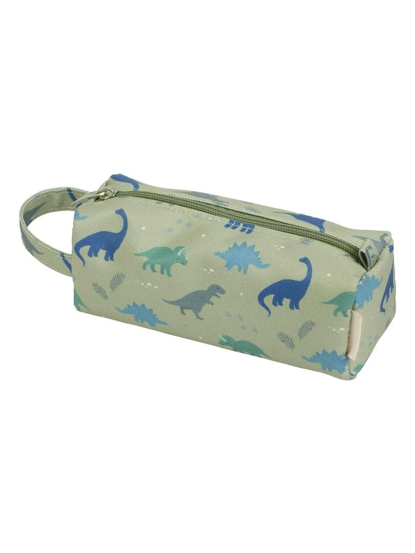 Trousse scolaire dinosaures Vert