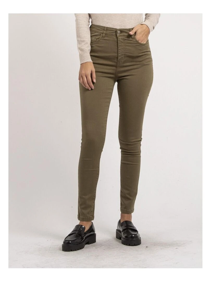 Pantalon slim EDITH Kaki