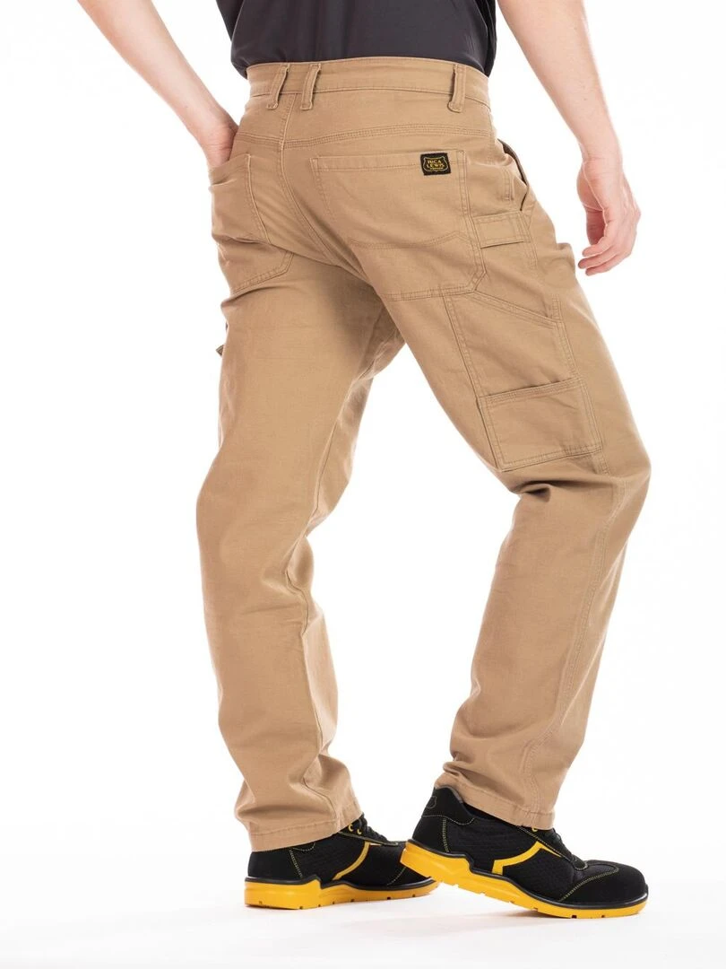Pantalon de travail coupe charpentier stretch CARP 'Rica Lewis'   Beige