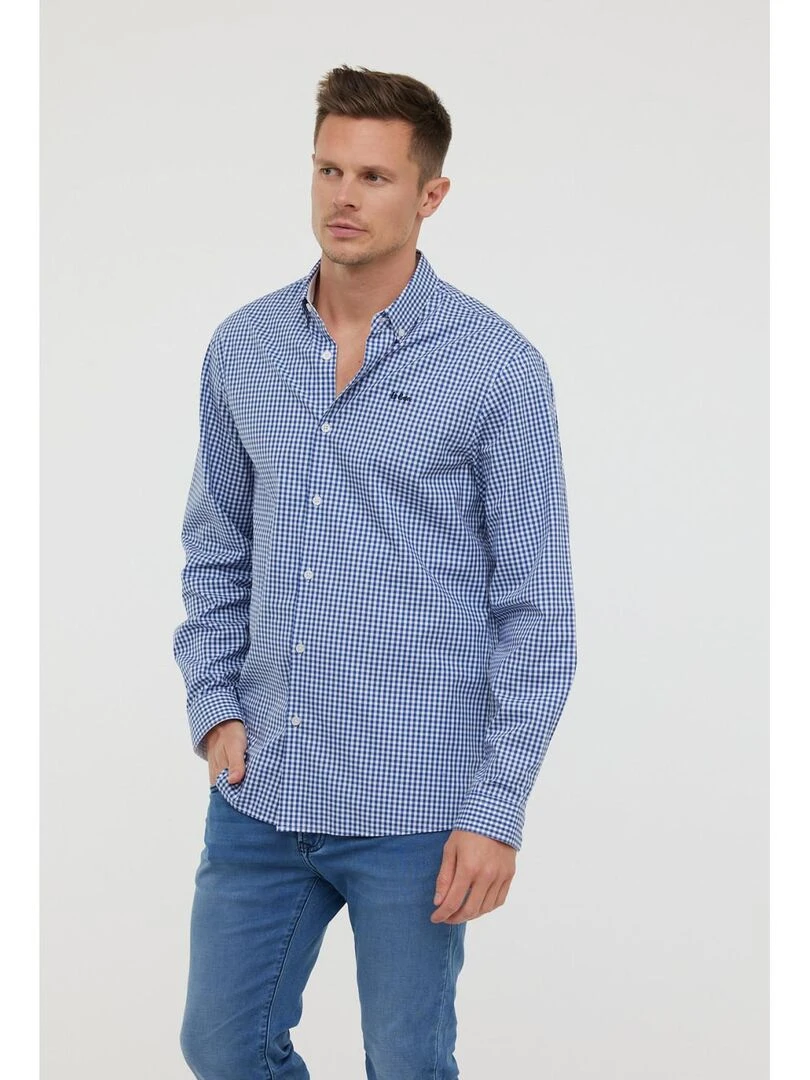 Lee Cooper   Chemise manches longues coton regular DOMINICO   Bleu marine