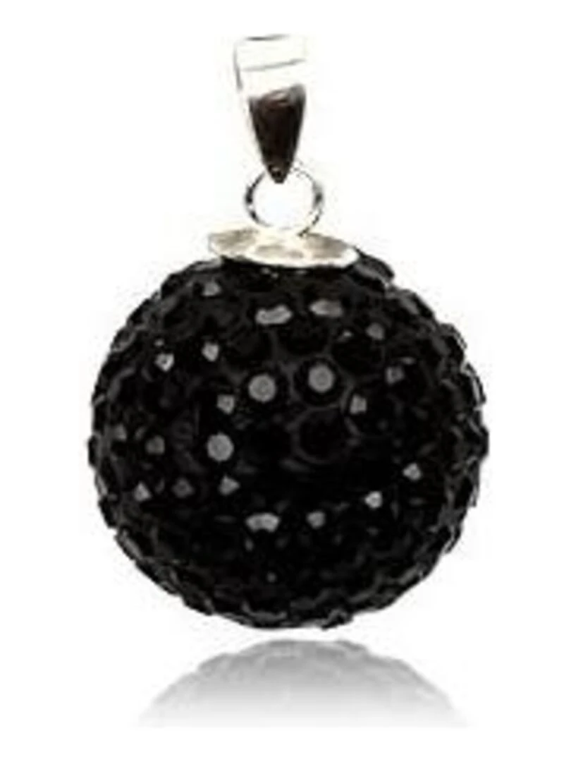 Pendentif shamballa Diamètre 1 4cm Bijoucolor Noir