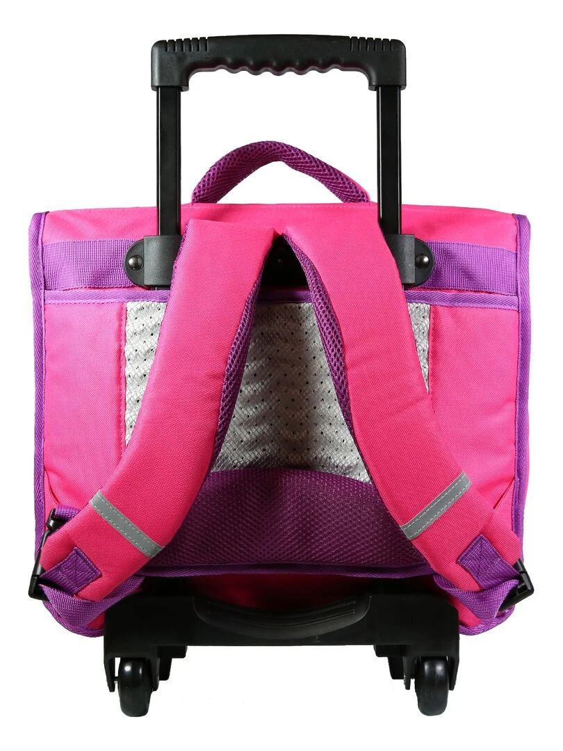 BAGTROTTER Cartable à roulettes 38 cm Phileas Rose Zèbre   Rose