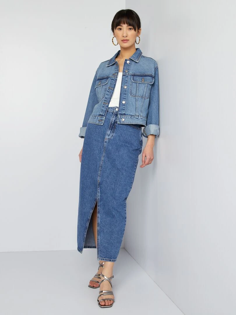 Veste courte en jean Stone