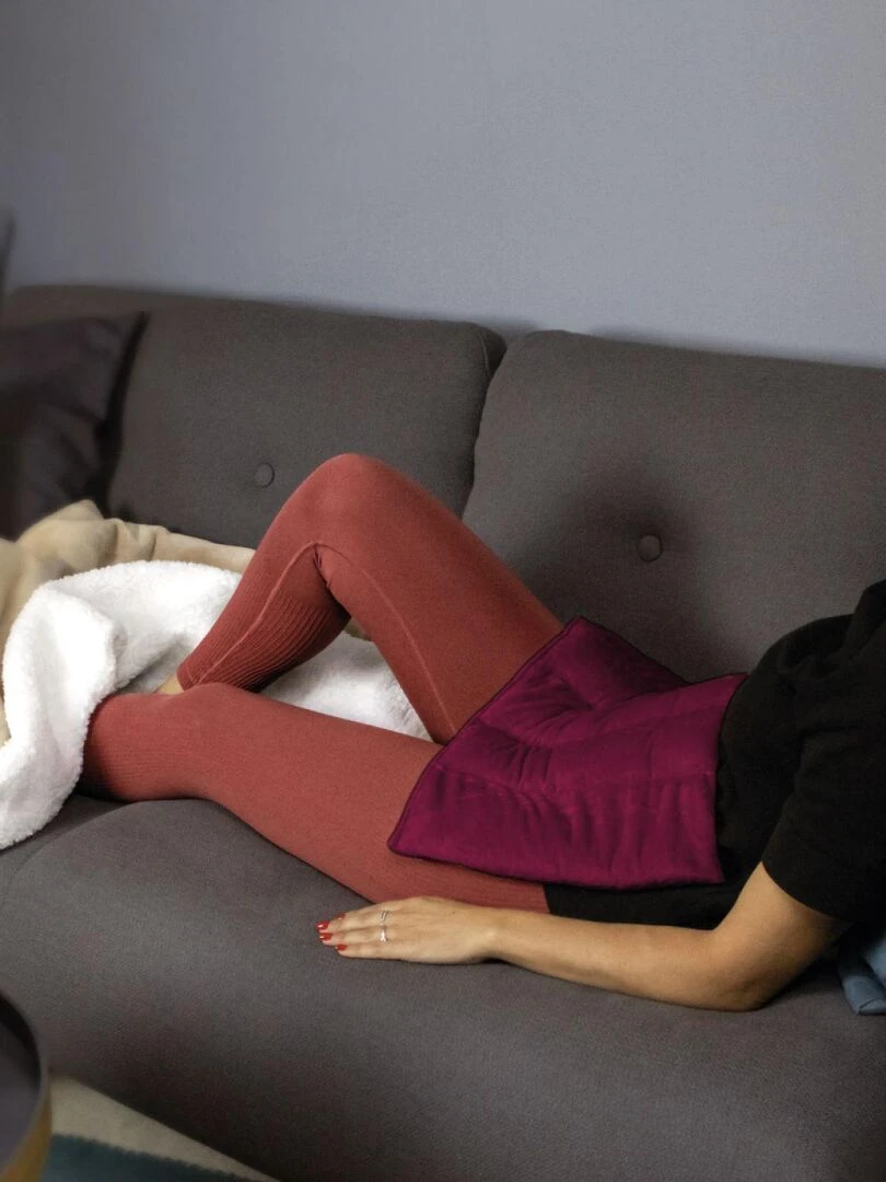 Bouillotte  coussin chauffant pour le dos ou autres parties du corps   Vivezen   Violet