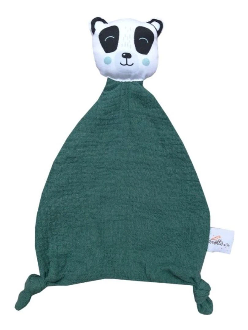 Doudou Panda Bio Made in France Vert