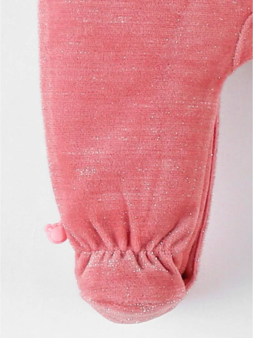 Pyjama 1 pièce lapin en velours    Noukie's   Rose