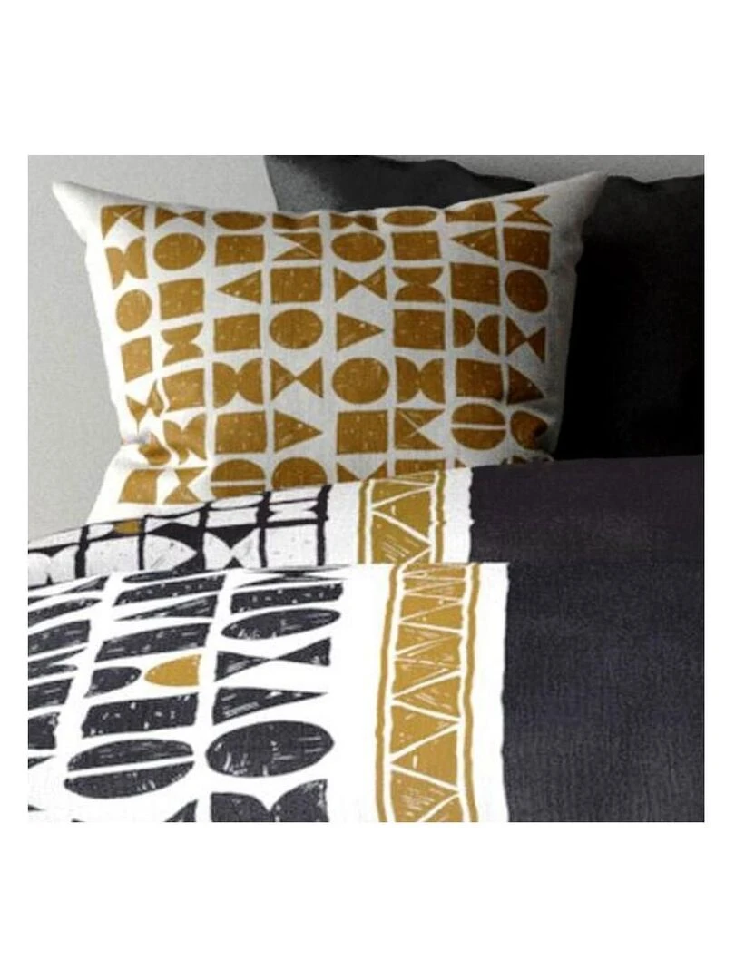 Housse de couette  Union + taie(s) coton 57 fils   Gris