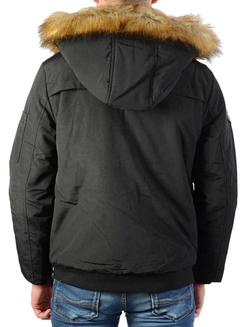 Blouson Redskins Junior Imitation Fourure Los Angeles   Noir