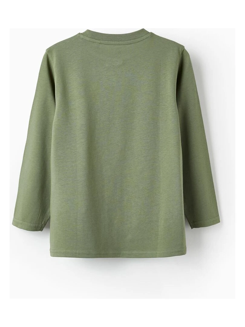 T shirt à manches longues pour garçon 'Nature' manches longues Vert
