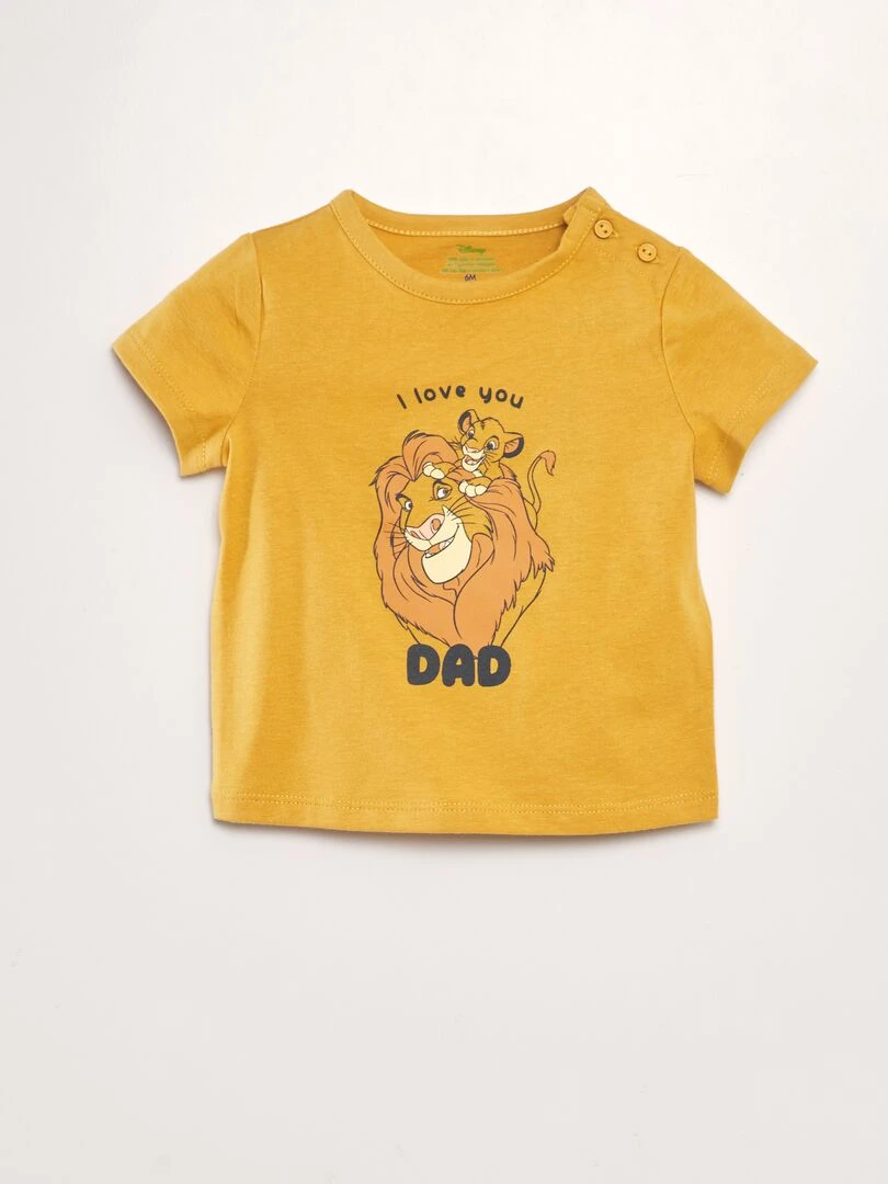 T shirt 'Disney' en coton Jaune