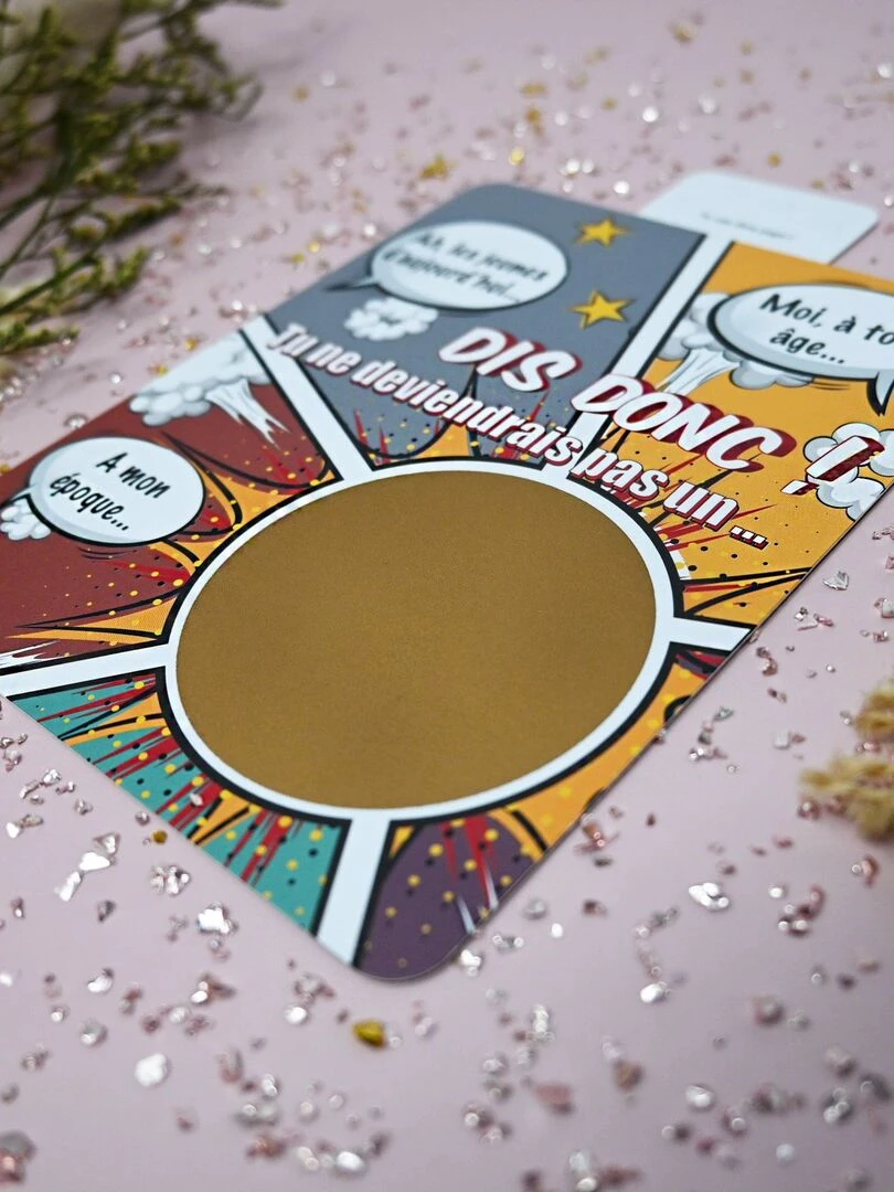 Carte à gratter   Tu vas être papi   Blanc