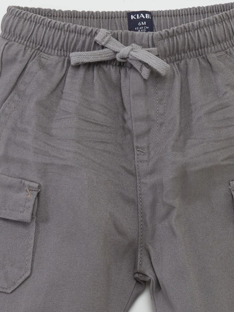Pantalon jogger avec poches à rabat   Gris