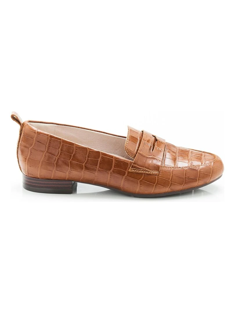 Mocassins aspect croco    Damart   Camel