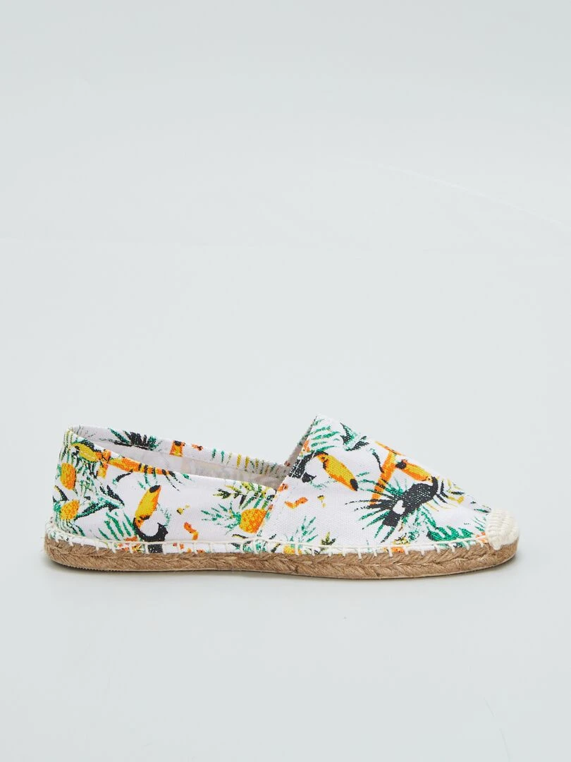 Espadrilles tropical Blanc/vert
