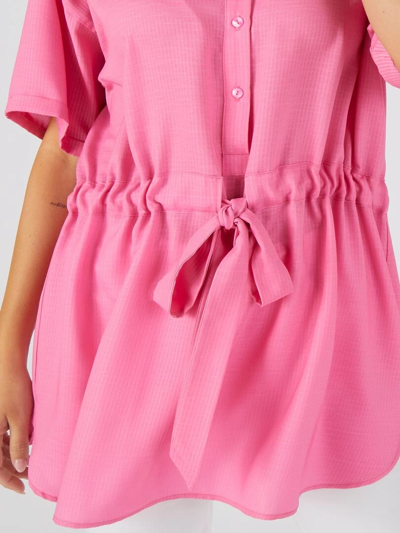 Chemisier esprit tunique ceinturé Damart Rose