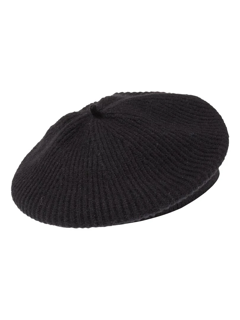Béret Femme maille Soft Touch Noir Noir