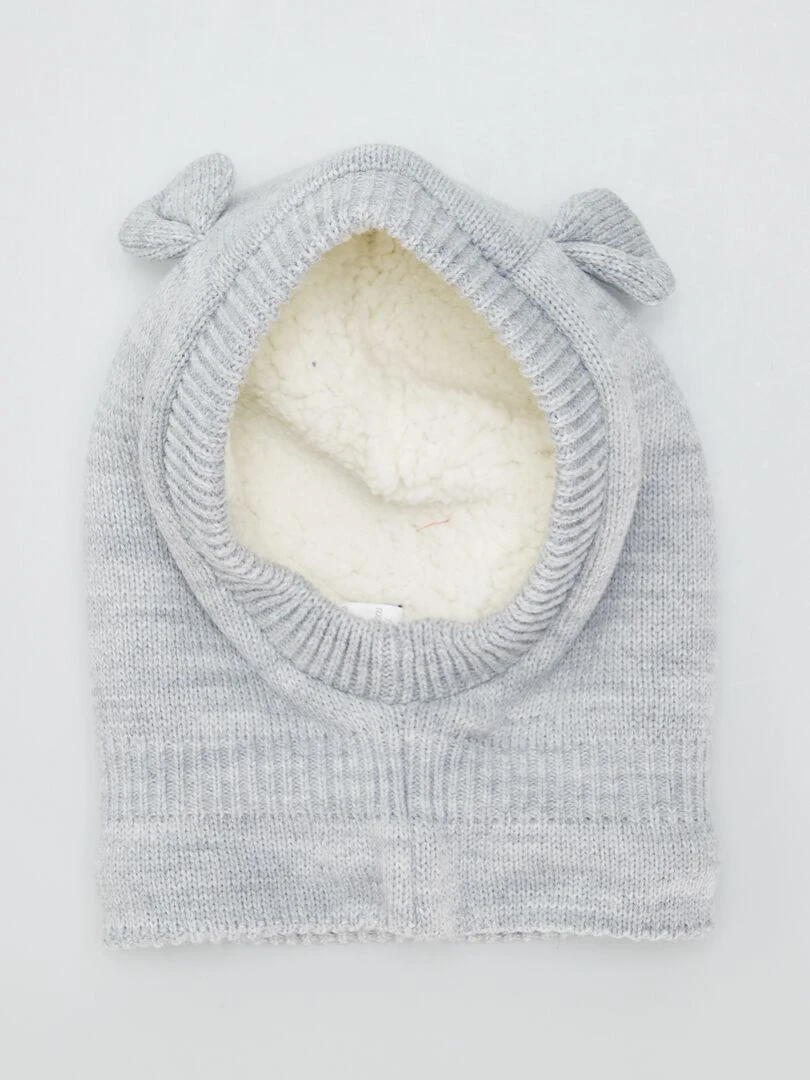Cagoule en tricot Gris