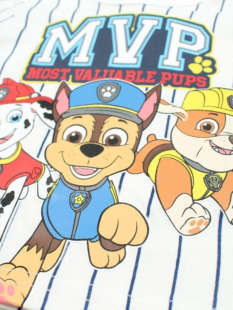 Paw Patrol   Ensemble T shirt short bébé garçon Imprimé La Pat' Patrouille   Bleu