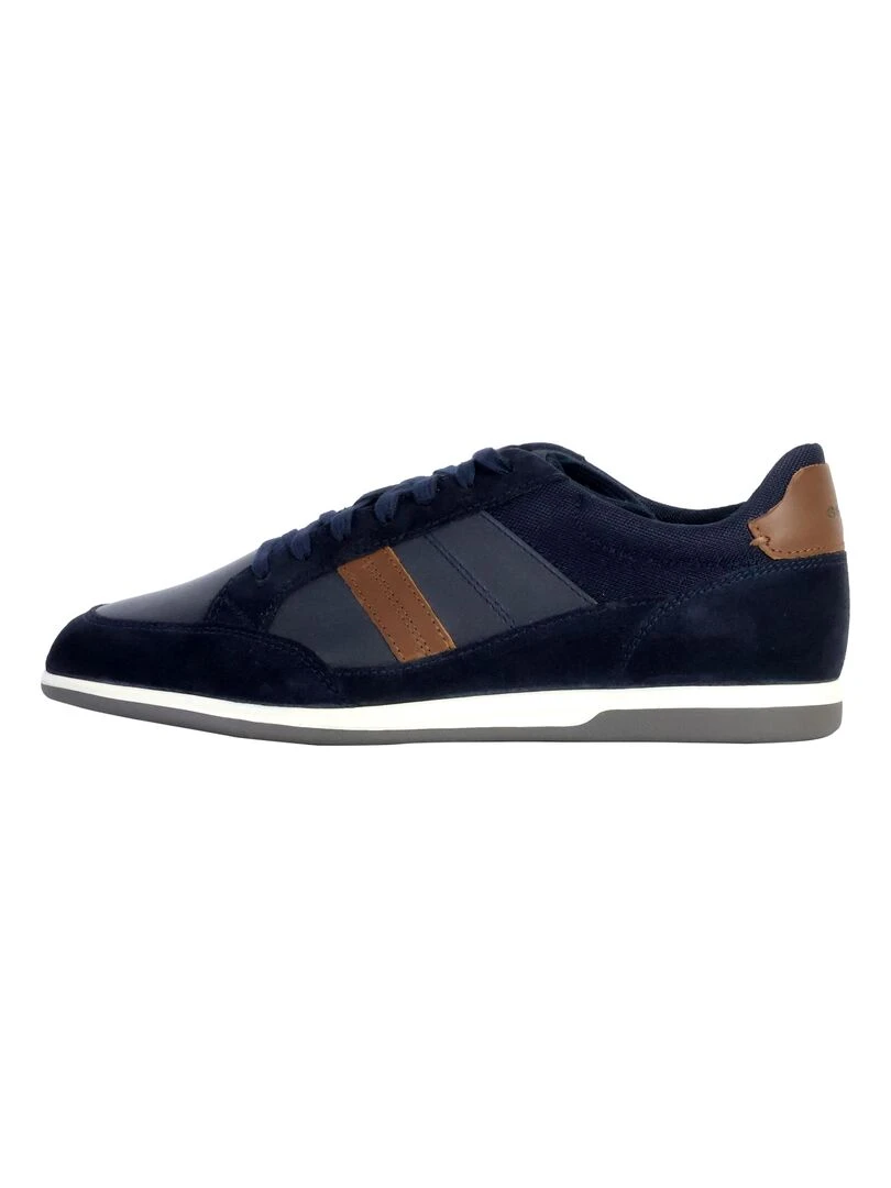 Basket Cuir Geox Renan Bleu