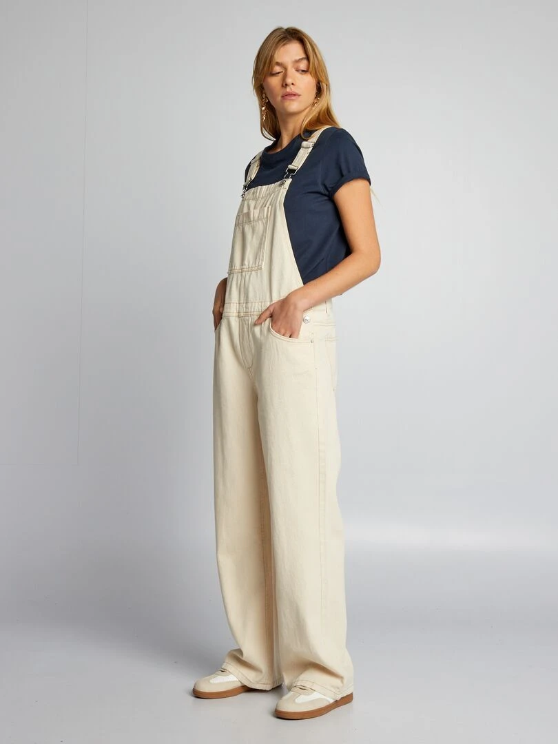 Salopette en jean Beige