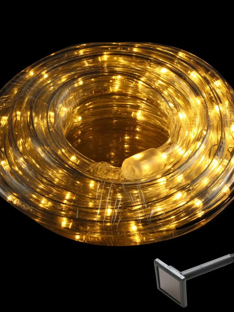 Cordon lumineux solaire 144 LED jaune 6m Jaune