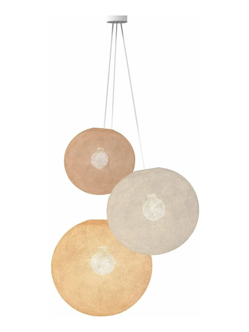 Suspension 3 globes Vieux rose
