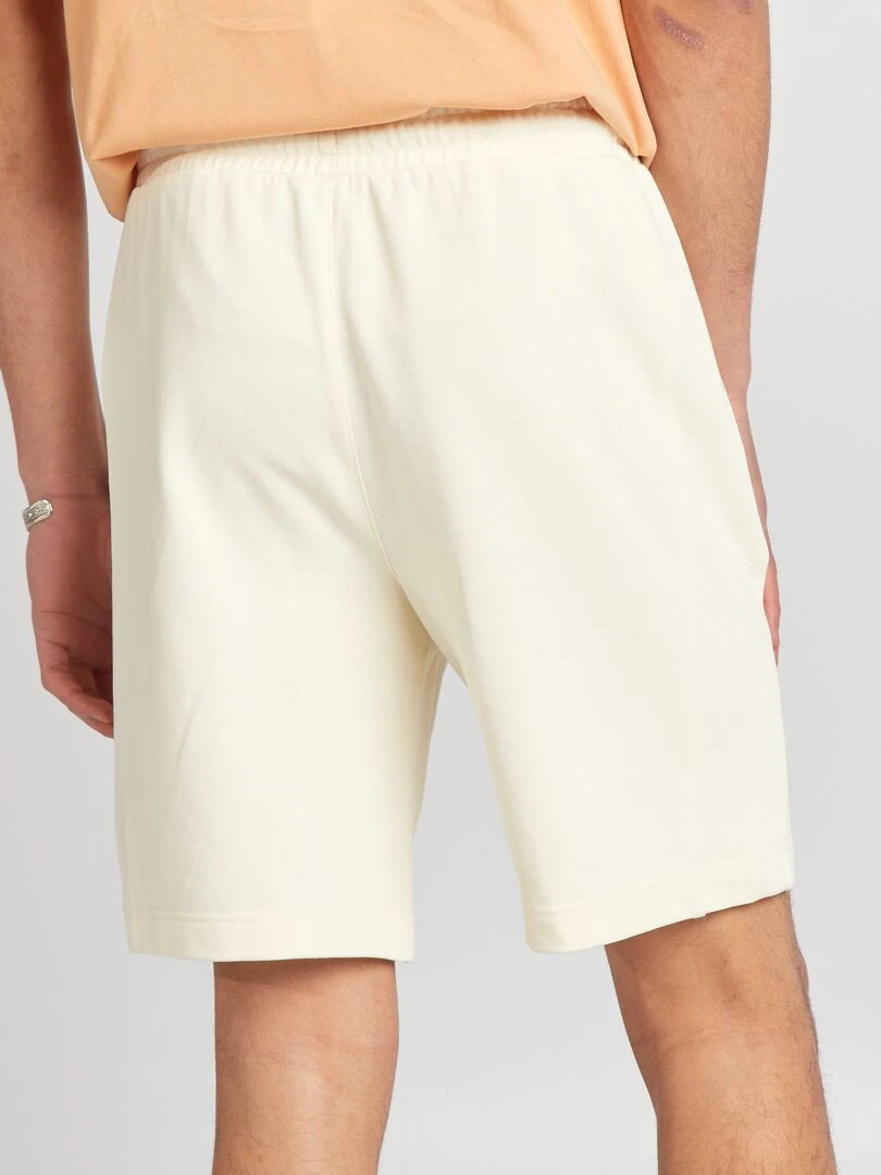 Short en molleton avec poches zippées   Vanille