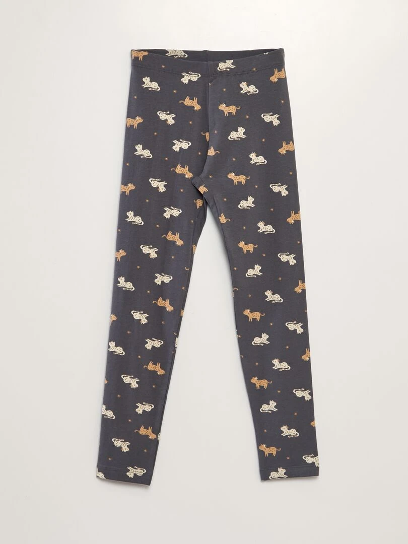 Legging long imprimé Gris foncé