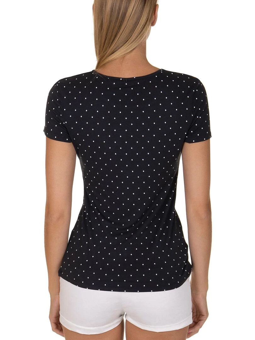 T shirt manches courtes Dotty   Noir