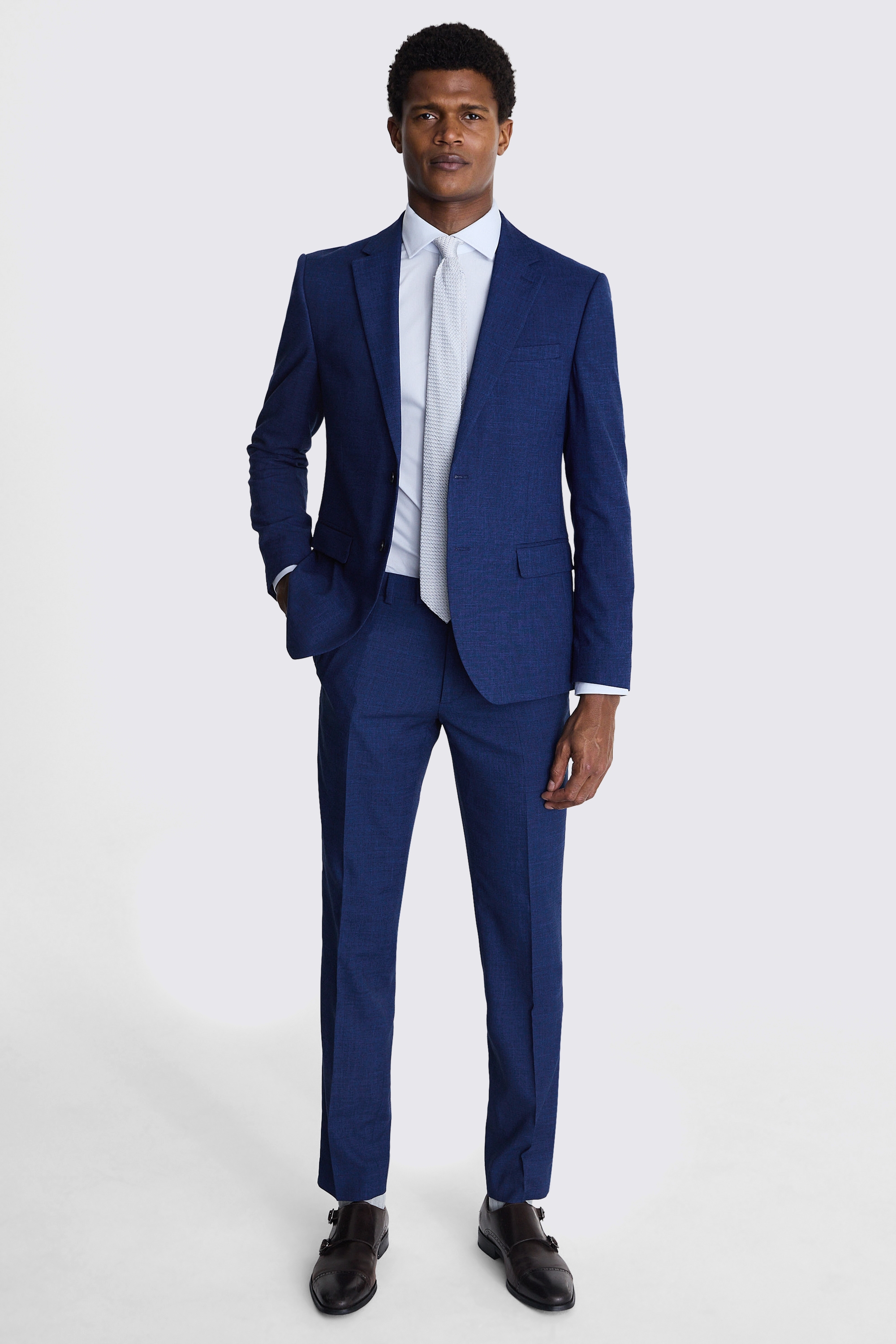 Slim Fit Blue Slub Jacket Buy Online at Moss