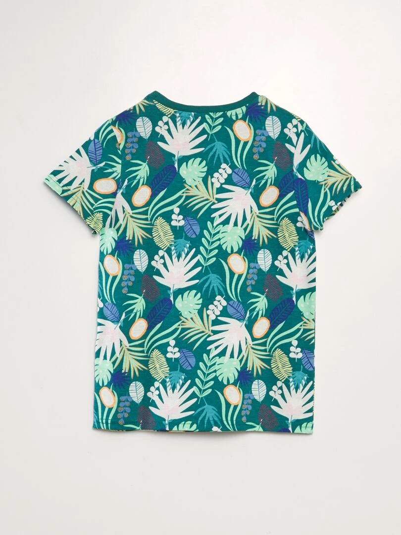 T shirt imprimé à manches courtes   VERT