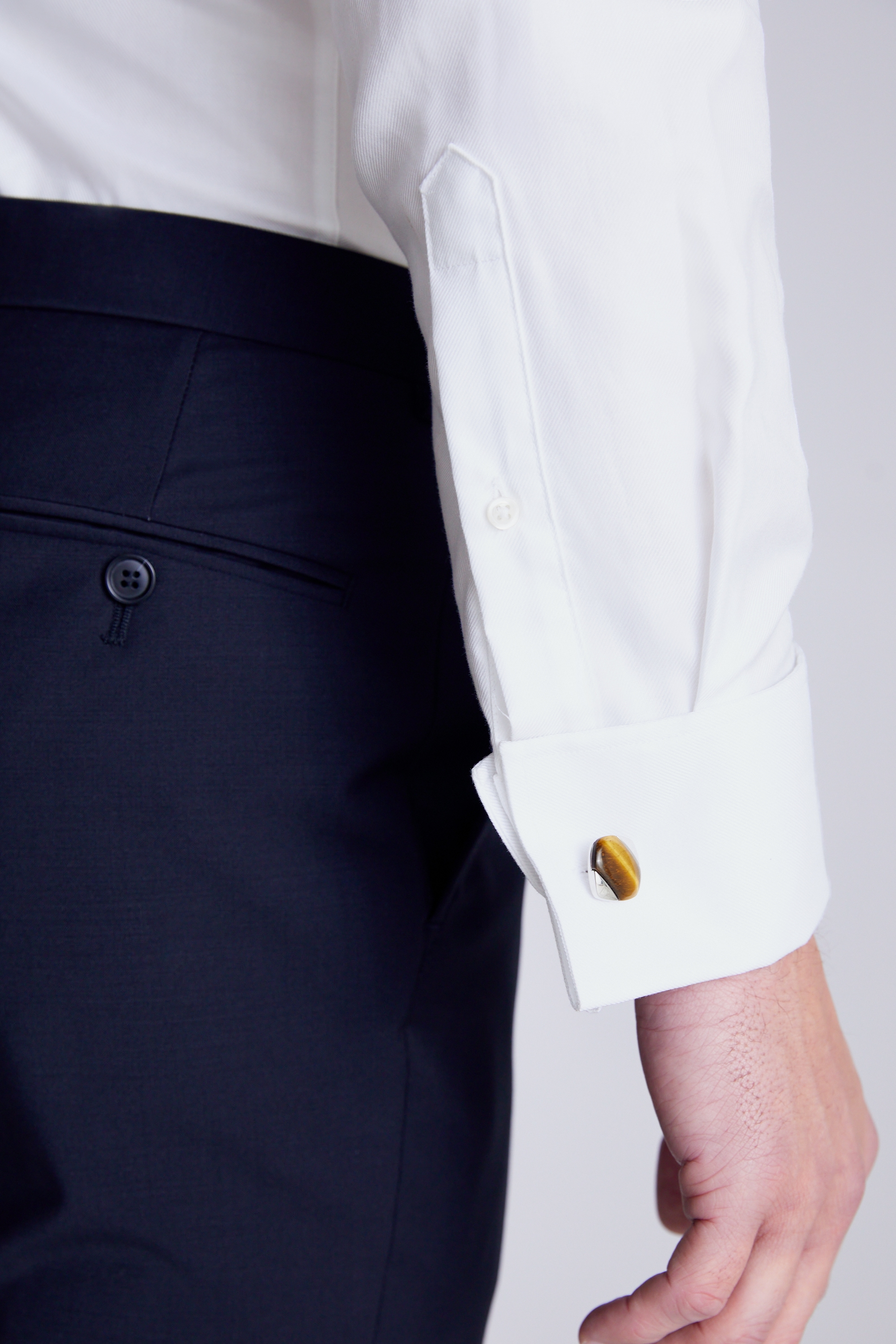 Tailored Fit White Piquet Textured Shirt   Buy Online at Moss