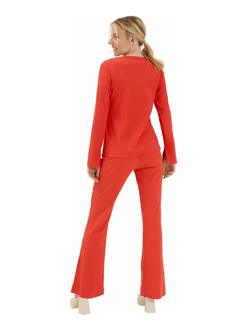 Bas pyjama pantalon évasé Lucky   Orange