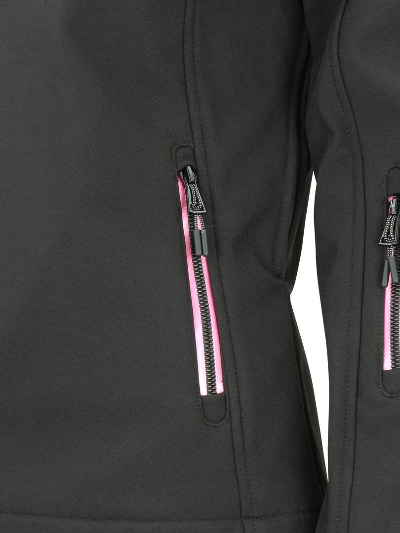 Blouson softshell femme AMALEO   PEAK MOUNTAIN   Noir