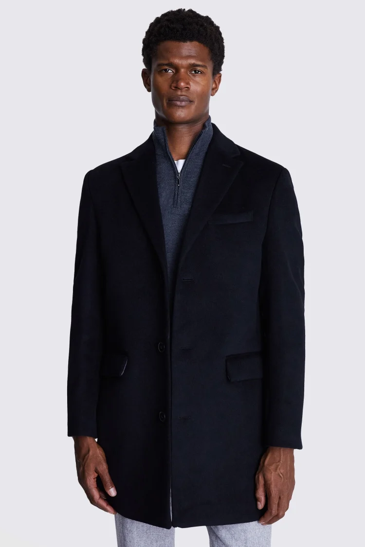 Chestnut Wool Cashmere Blend Overcoat   Buy Online at Moss