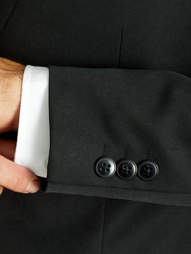 Veste de costume regular en twill   noir