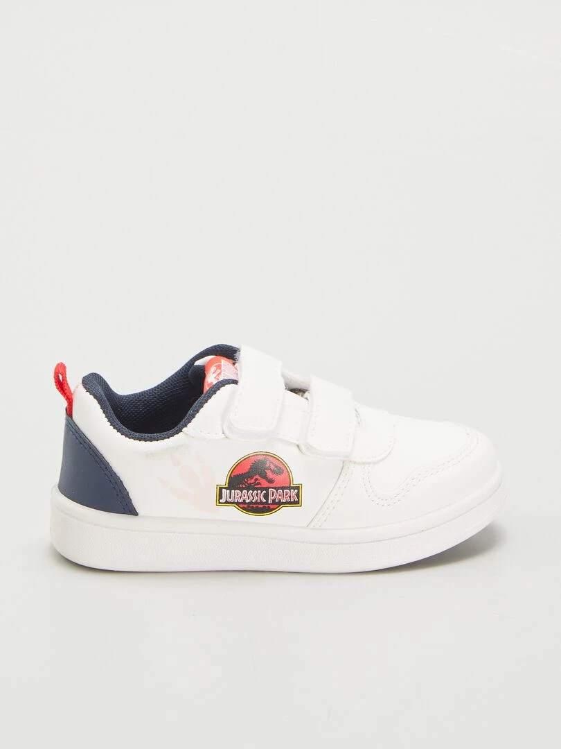 Baskets à scratchs 'Jurassic Park' blanc