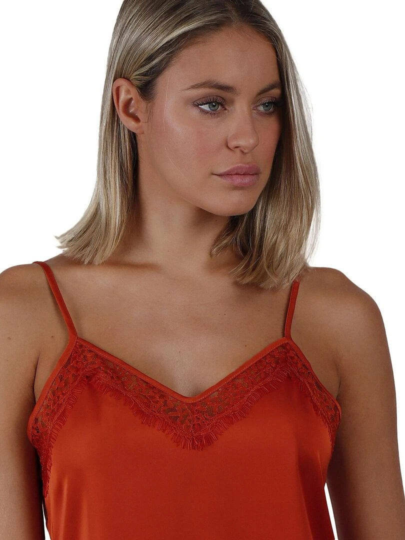 Débardeur Puntilla Escote   Orange