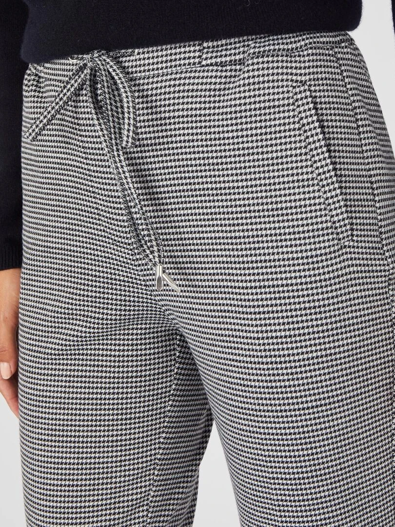 Pantalon 7/8ème enfilable maille milano stretch Damart Noir Blanc