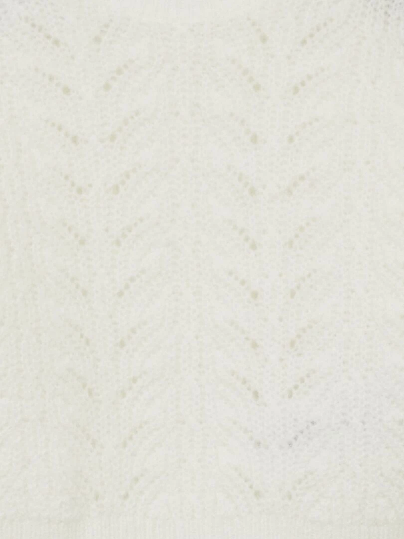 Pull en maille fantaisie blanc