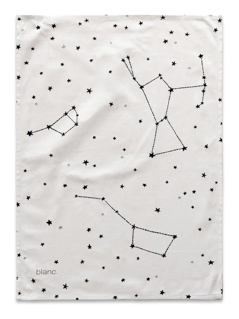 Torchon (2 pièces) Constellation "Happyfriday"   Blanc