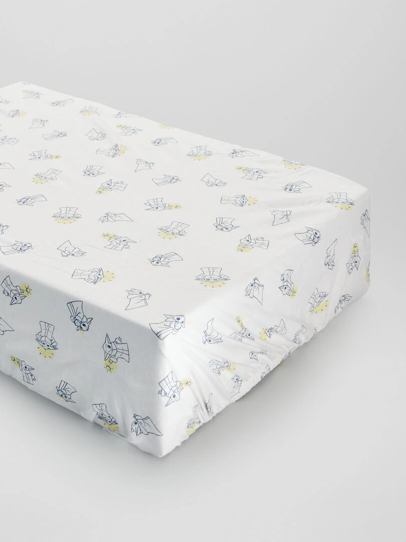 Lot de 2 draps housses ' Star Wars' Blanc/bleu