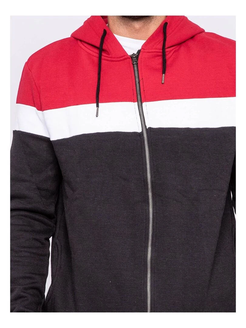 Sweat zippé capuche WUSTOK   Noir