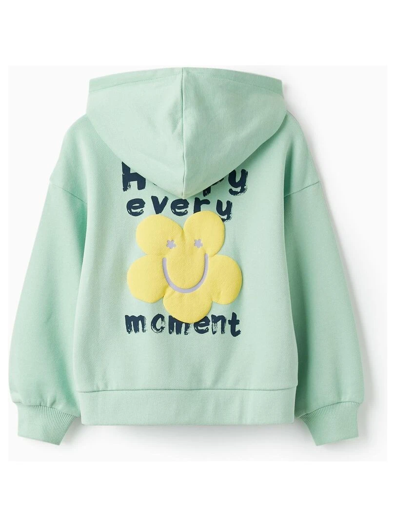 Manteau en coton à capuche pour fille THE WAVE TRIBE Vert clair