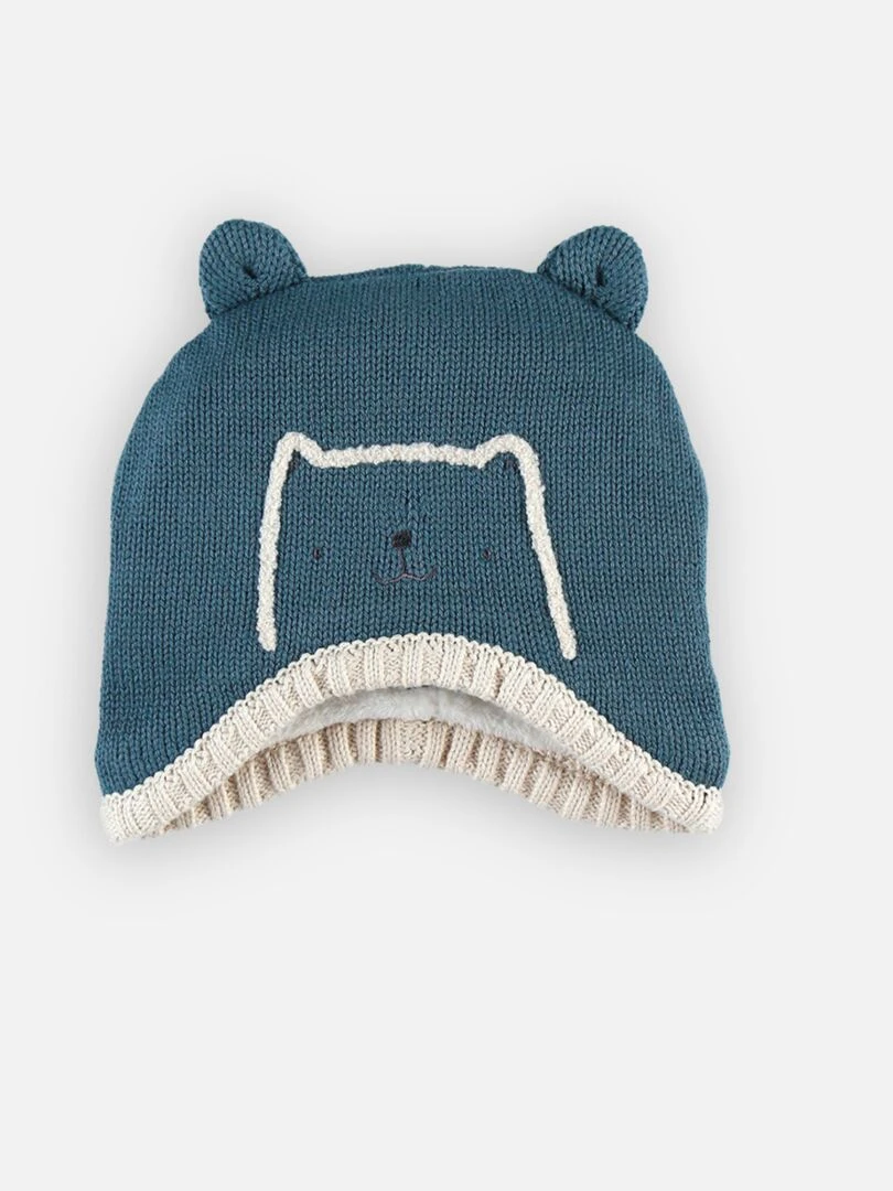 Chapka en tricot foncé Noukie's Bleu