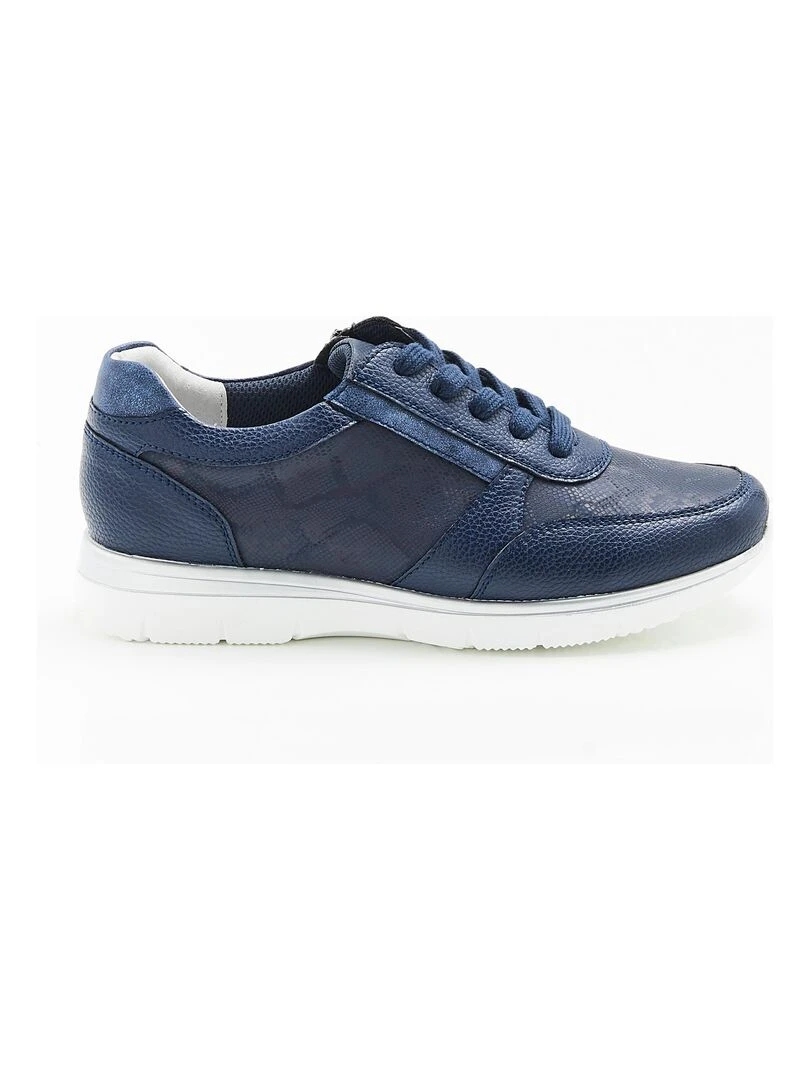 Baskets dessus irisé et texturé Amortyl   Damart   Bleu marine